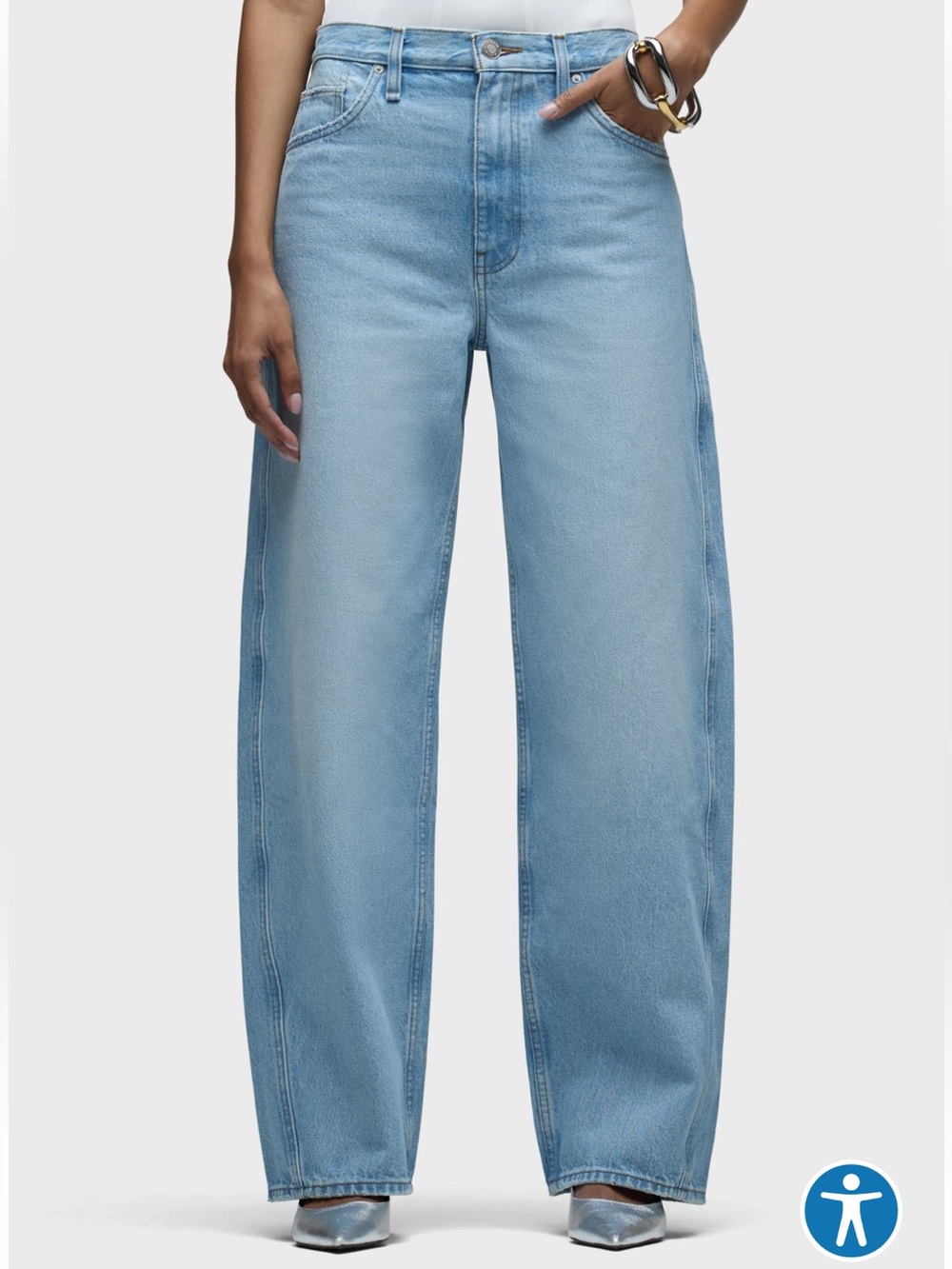 Hudson Bailey Relaxed Barrel Jeans Fighter Sz 26